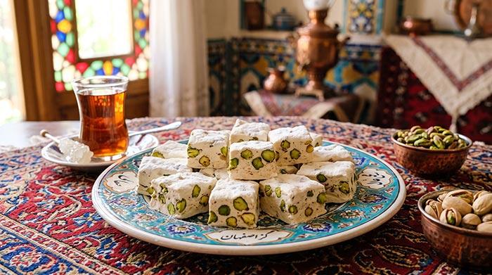 عکس گز با پسته اصفهانی